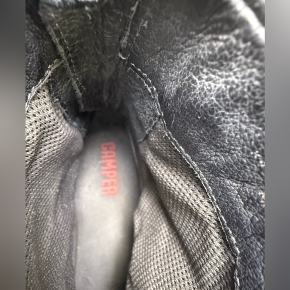 Camper Beetle Black Leather Ankle Zip Up Boots Size 39 - Picture 10 of 10